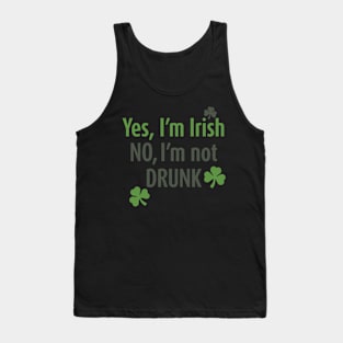 St Patricks day Sober Irish Tank Top